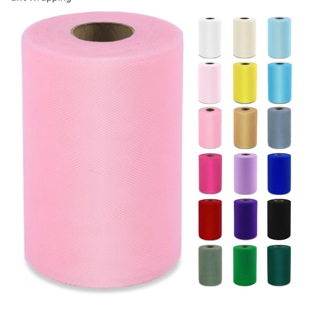 Pink Party Tulle Roll - Decorative Craft & Event Wrapping